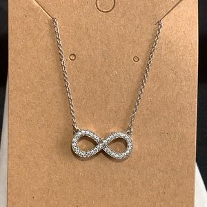 IBB silver tone infinity necklace